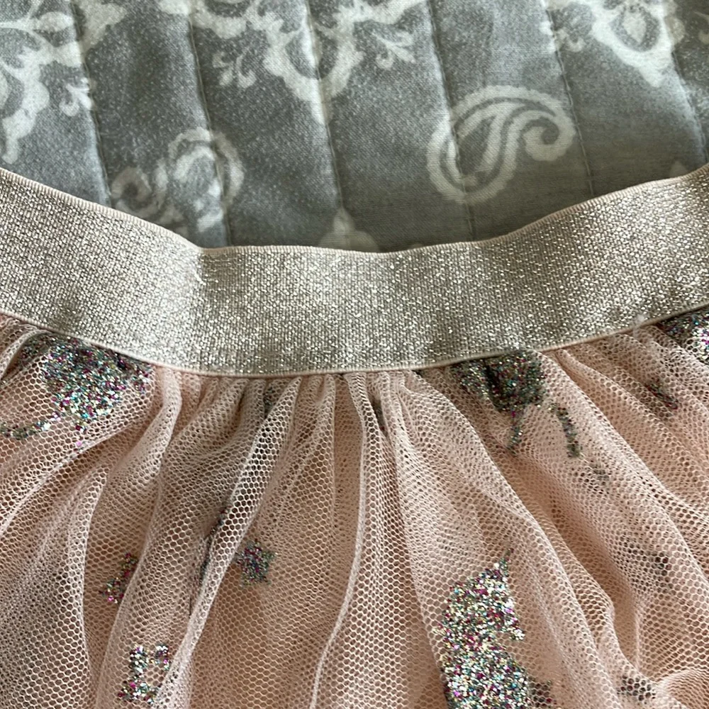 Zunie Pink and Silver Starry Tulle Skirt - Picture 4 of 4